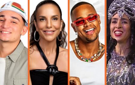 Jo&atilde;o Gomes, Ivete Sangalo, L&eacute;o Santana e Marisa Monte.