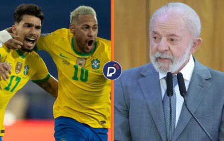 Lucas Paquet&aacute;, Neymar e Lula.