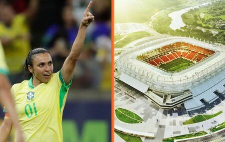 Marta e a Arena Pernambuco.