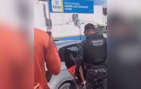 Populares registraram o momento da confus&atilde;o.