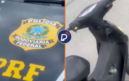 Motocicleta apreendida em Caruaru