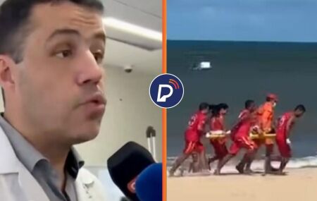 M&eacute;dico divulga estado de crian&ccedil;a atacada por tubar&atilde;o