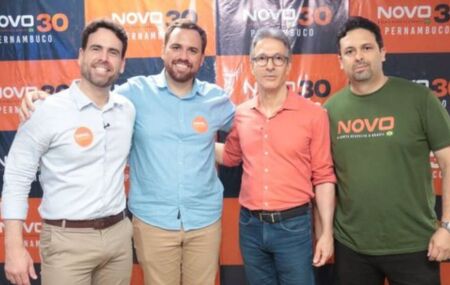 Eduardo Moura, Tecio Teles, Romeu Zema e Felipe Alecrim