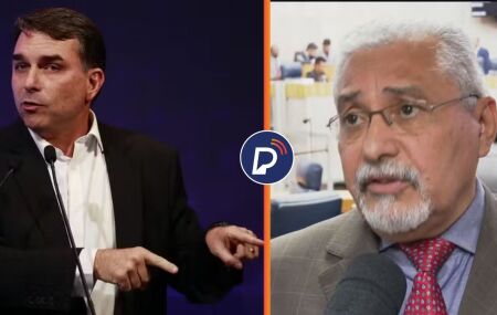 Fl&aacute;vio Bolsonaro e Senival Moura