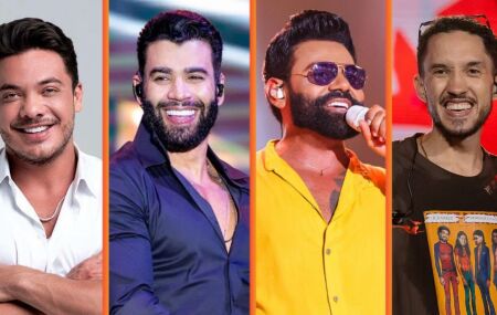 Wesley Safad&atilde;o, Gusttavo Lima, Pablo e Grelo.