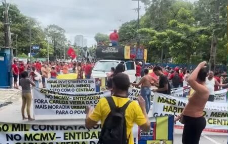 Protesto no Recife por moradia