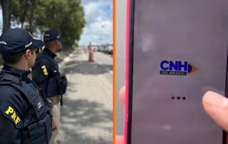 Motociclista inabilitado &eacute; detido em Paulista (PE) ao apresentar aplicativo falso da CNH.