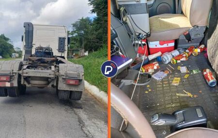 Motorista de caminh&atilde;o &eacute; preso por suspeita de beber e causar sinistro com morte.