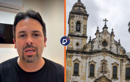 Felipe Alecrim rebate prefeito do Recife e afirma que reforma da Bas&iacute;lica do Carmo.