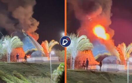 Imagem de Nossa Senhora Aparecida &eacute; totalmente destru&iacute;da por inc&ecirc;ndio; pol&iacute;cia suspeita de vandalismo