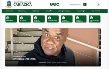 Hacker invade site da C&acirc;mara Municipal e troca p&aacute;gina inicial por foto de Kid Bengala