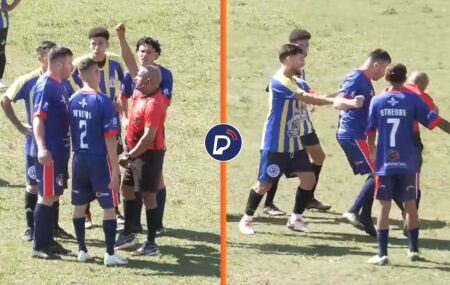 &Aacute;rbitro leva cabe&ccedil;ada ap&oacute;s expulsar jogador e vai precisar passar por cirurgia