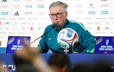 Carlo Ancelotti em entrevista na Copa do Mundo.