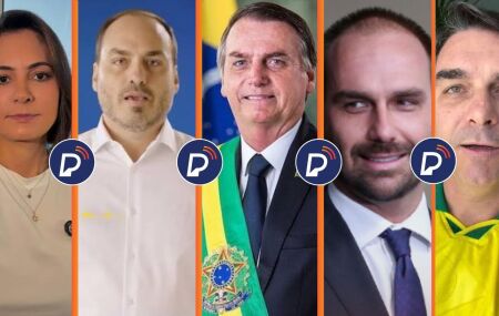 Michelle, Carlos, Bolsonaro, Eduardo e Fl&aacute;vio