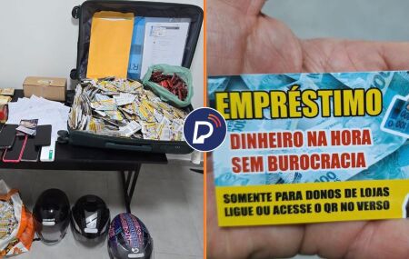 Material apreendido pela pol&iacute;cia