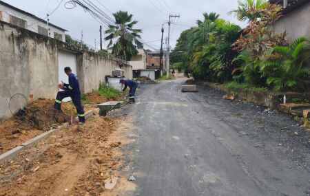 Obras de infraestrutura em diferentes regi&otilde;es do munic&iacute;pio.