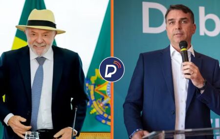 Presidente Lula e Fl&aacute;vio Bolsonaro