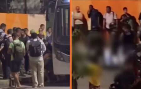 Suspeito &eacute; espancado por passageiros ap&oacute;s tentar assaltar &ocirc;nibus com faca em Jaboat&atilde;o (PE)