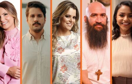 Aline Barros, Gabriel Guedes, Ana Paula Valad&atilde;o, Marco Telles e J&uacute;lia Vit&oacute;ria.