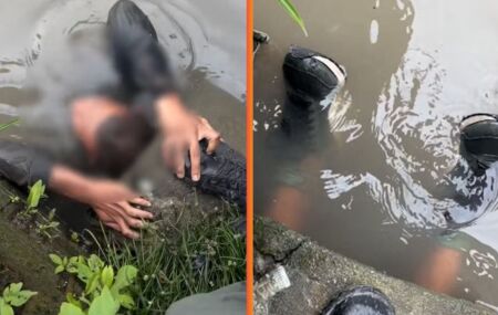 Adolescente tenta se esconder da pol&iacute;cia em esgoto mas &eacute; apreendido com arma e drogas em PE.