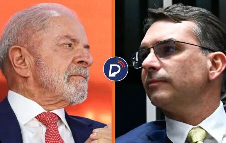 Lula e Fl&aacute;vio Bolsonaro.