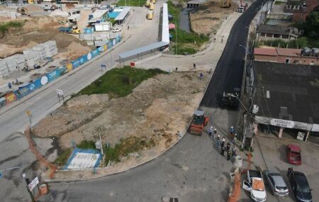 Ramal da Arena em obras.