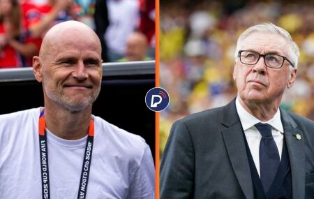 Stale Solbakken e Carlo Ancelotti, t&eacute;cnicos da Noruega e do Brasil.