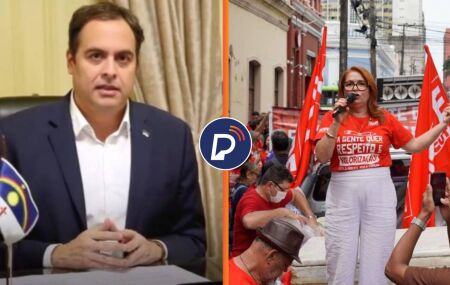 Ex-governador Paulo C&acirc;mara e Ivete Caetano do SINTEPE 