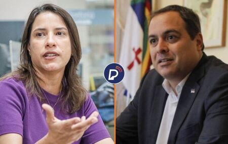 Governadora Raquel Lyra e o ex-governador, Paulo Camara 
