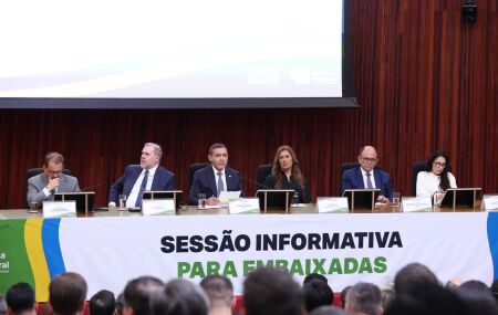 Nunes Marques, presidente do TSE em evento com embaixadores sobre elei&ccedil;&otilde;es