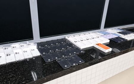 70 celulares apreendidos pela PRF. 