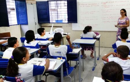 Alunos em escola municipal do Recife