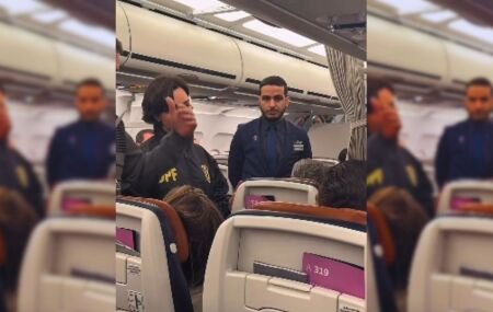 Voo da Latam atrasa ap&oacute;s passageiro "VIP" criar confus&atilde;o por assento e precisar ser retirado pela PF