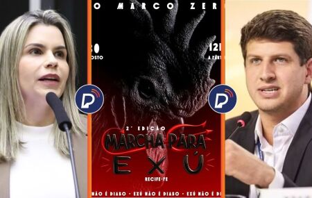 Clarissa T&eacute;rcio compara Marcha para Exu ao Ekballo e cobra Jo&atilde;o Campos: 'pra ele t&aacute; tudo liberado, mas pra jesus n&atilde;o' 