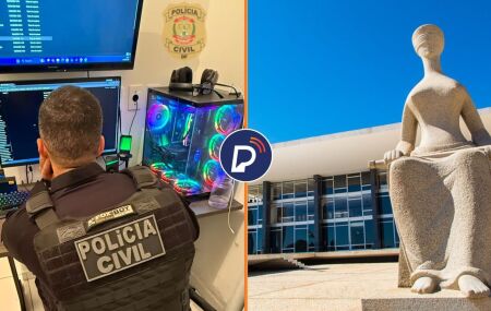 Agente da Pol&iacute;cia Civil em investiga&ccedil;&atilde;o a ataques em Bras&iacute;lia