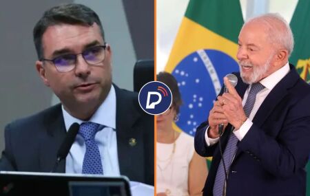 Fl&aacute;vio Bolsonaro e Lula 