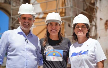 Eduardo da Fonte, Raquel Lyra e Priscila Krause.