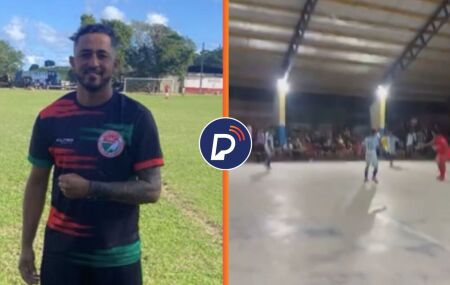 O momento dos disparos foi registrado por uma transmiss&atilde;o ao vivo realizada no gin&aacute;sio para acompanhar a partida de futsal.