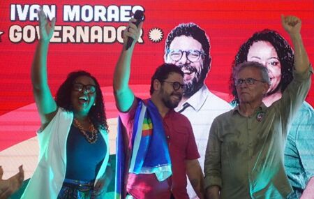 Ivan Moraes, Alice Gabino e Paulo Rubem Santiago em conven&ccedil;&atilde;o