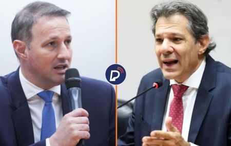 Guilherme Derrite e Fernando Haddad.