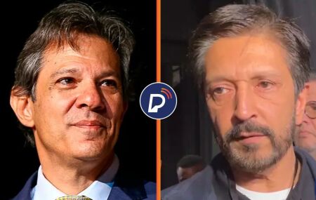 O prefeito de S&atilde;o Paulo, Ricardo Nunes (MDB), e o candidato do PT ao governo paulista, Fernando Haddad.