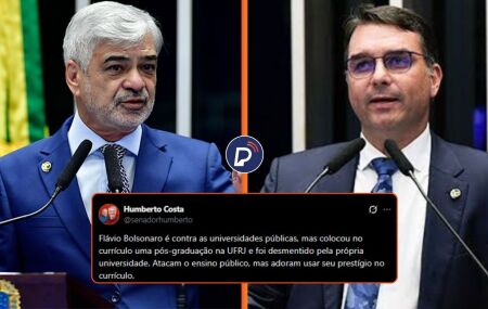 Humberto Costa e Fl&aacute;vio Bolsonaro.