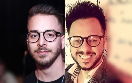 Junior Lima e Antonio Calixto, que ficou famoso como cover oficial do cantor.