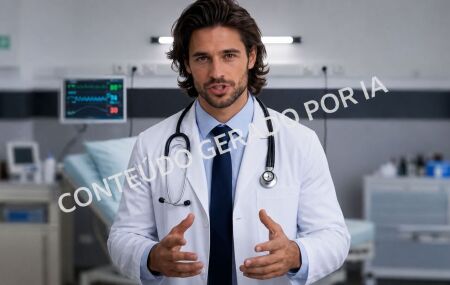 Um dos falsos m&eacute;dicos criados por intelig&ecirc;ncia artificial.