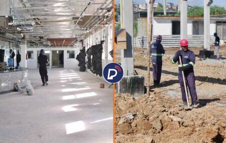 Obras em hospitais no Recife.