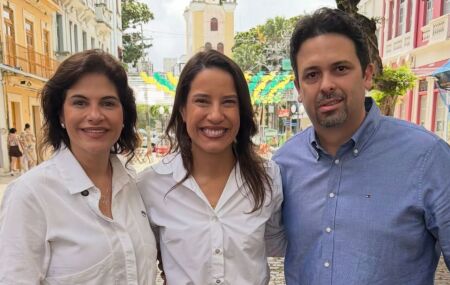 Priscila Krause, Raquel Lyra e Felipe Alecrim.