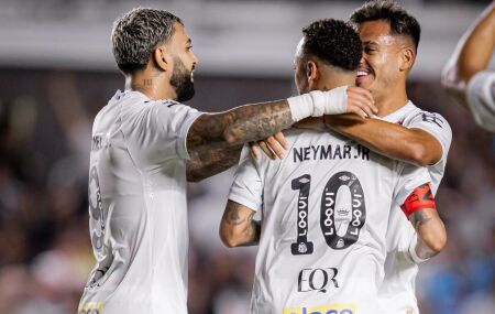 Neymar e Gabigol est&atilde;o confirmados contra o Vasco.