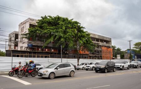 Fachada em obras do antigo edificio da vice-governadoria do estado, Edificio Frei Caneca