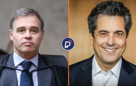 Ministro Andr&eacute; Mendon&ccedil;a, do STF e empres&aacute;rio Ant&ocirc;nio Carlos Freixo J&uacute;nior.