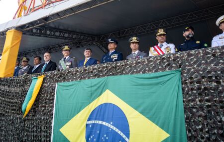 Eduardo da Fonte no desfile de 7 de setembro.
